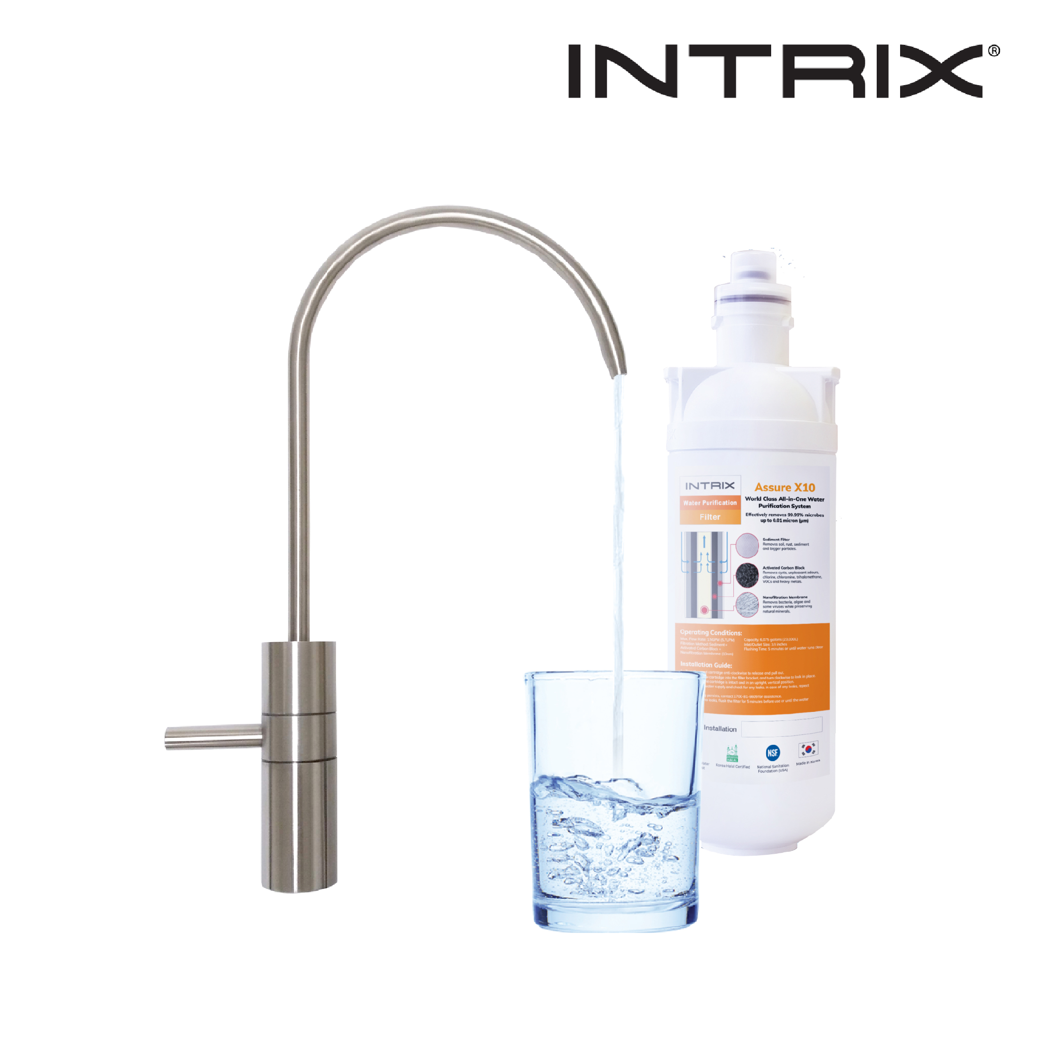 Intrix One Hotel Tap Water Filtered Faucet